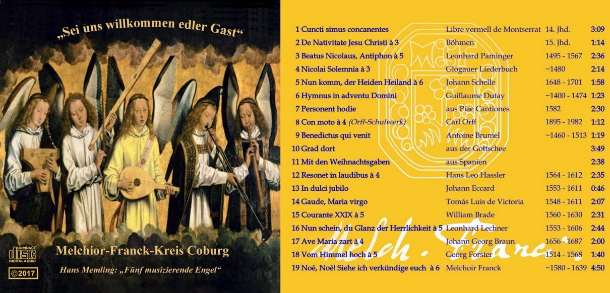 CD Rückseite "Sei uns willkommen edler Gast"